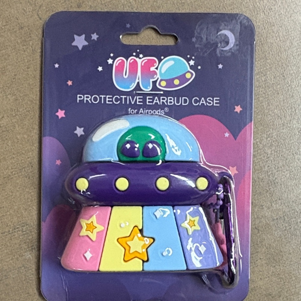 Colorful UFO Earbud Case for Kids